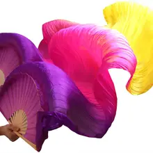 Хиты высокие продажи для женщин Высокое качество шелк живота танцевальный веер танец натурального шелка вуали 1 пара 180*90 см фиолетовый+ розово