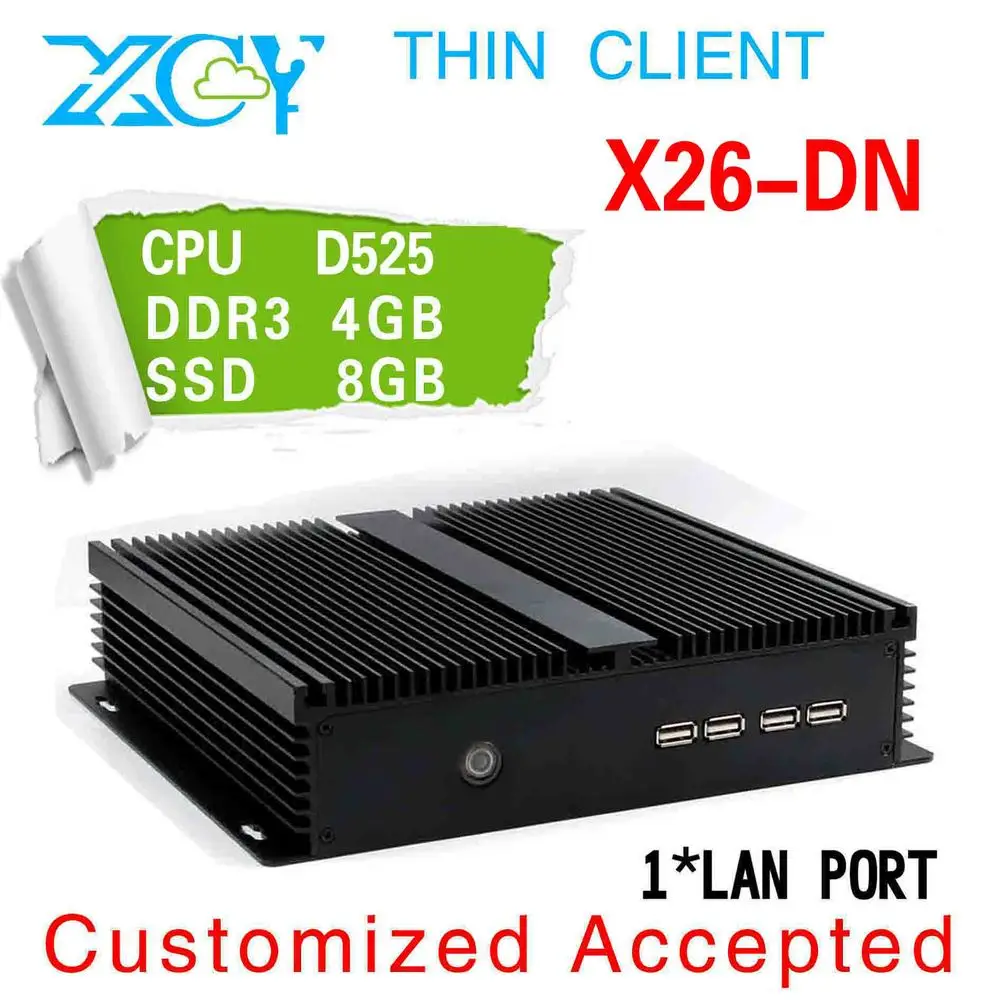In Stock !!!Big promotion! !! thin client win7 industrial mini pc desktop computer X26-DN D525 support touch screen factory pc