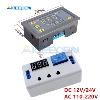 

DC 12V 24V AC 110V-220V LED Digital Time Delay Relay Switch Cycle Timer Control Switch Adjustable Timing Relay Time Delay Module