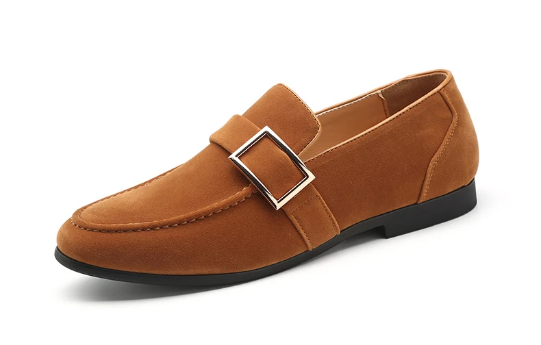 Mens Casual Shoe Business Mens Shoes Formal Leather Black Slip-on Men Loafers Dress Shoes Breathable PU Suede Driving Shoe Brand (12)