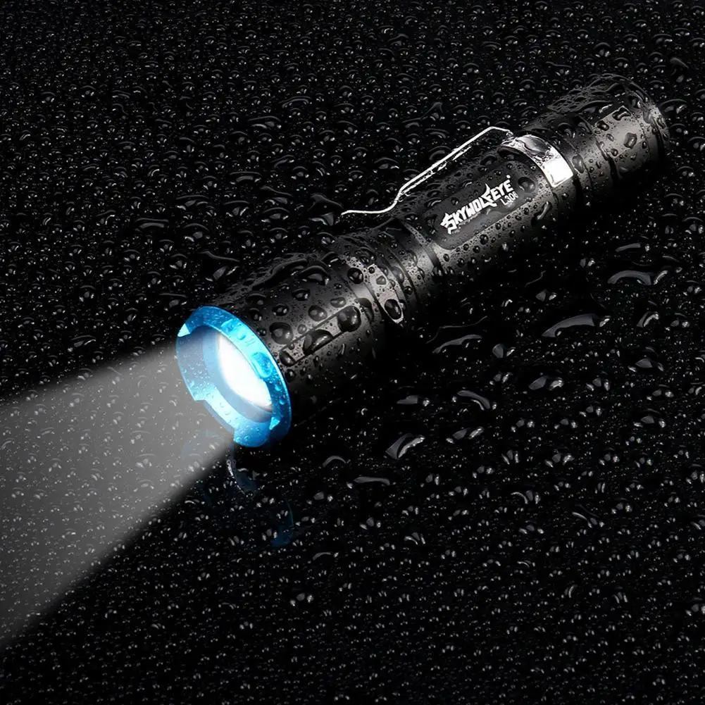Skywolfeye LED Flashlight Waterproof 2000LM T6 Bulb Telescopic USB