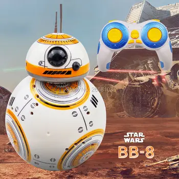 

Fast delivery Upgrade Model Star Wars RC BB-8 Droid Robot BB8 Ball Intelligent Robot Kid Toy Gift With Sound 2.4G Remote Control