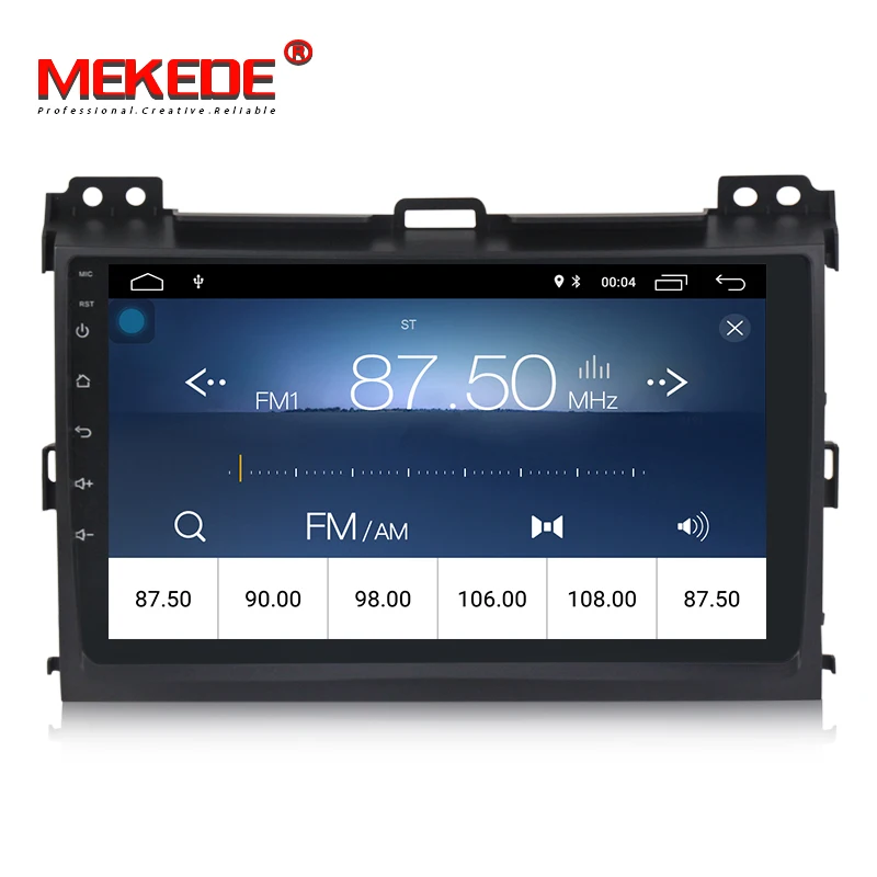 MEKEDE HD 2din 9 дюймов Android 8,1 автомобильный dvd-плеер для Toyota Prado 120 Автомобильный мультимедийный плеер Автомобильный Радио gps Навигация BT карта