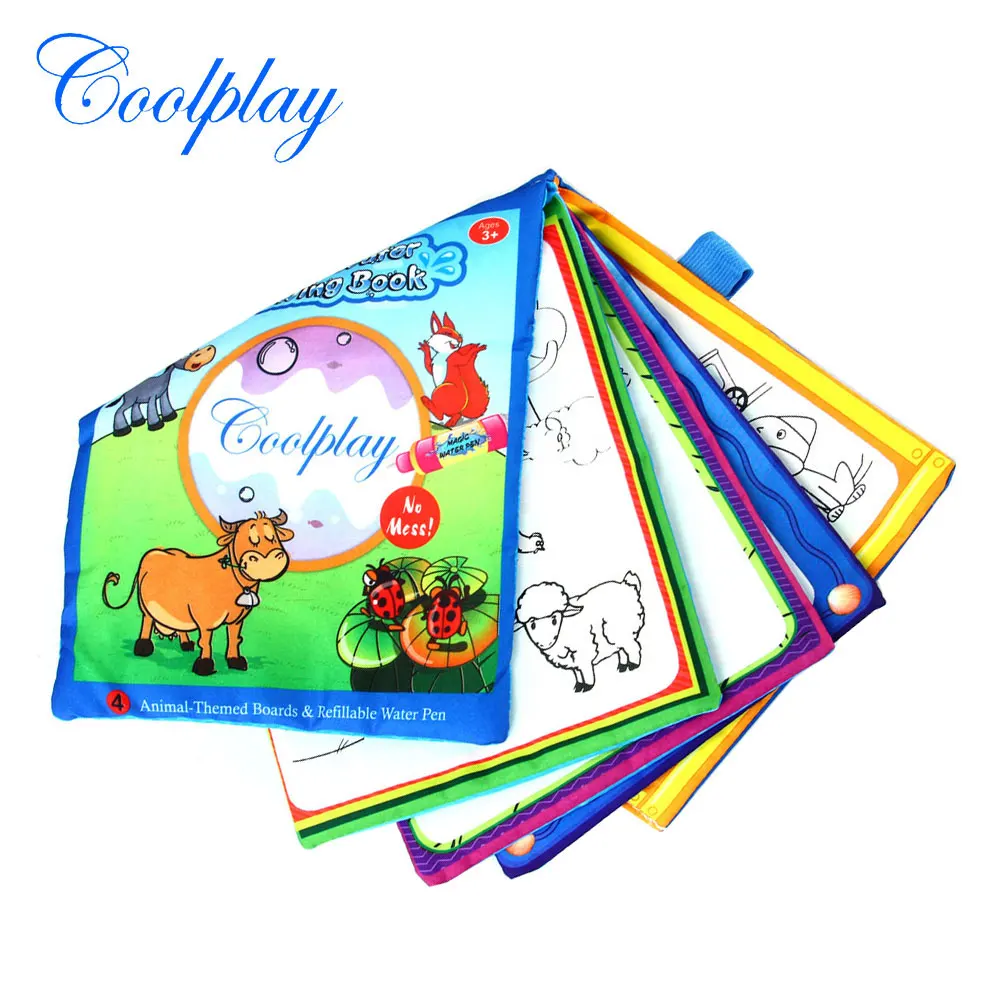 Coolplay Magic Water Drawing Cloth Book with Drawing Pen Reusable Painting Board Coloring Drawing Toys Educational Toys for Kids Coolplay Magic Water Drawing Cloth Book with Drawing Pen Reusable Painting Board Coloring Drawing Toys Educational Toys for Kids