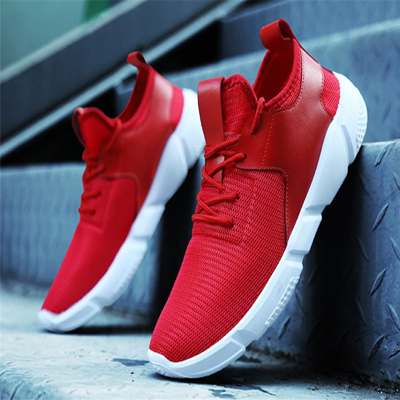 Sneakers Men Knit Mesh Shoes Outdoor Fashion Breathable Fashion Straps Sports Running Casual Sneakers Solid Shoe #FS#4NV08 (5)