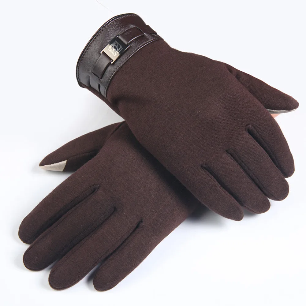 Зимние и осенние перчатки с сенсорным экраном, мужские теплые ветрозащитные перчатки для мужчин, модные классические черные мужские перчатки luvas de inverno