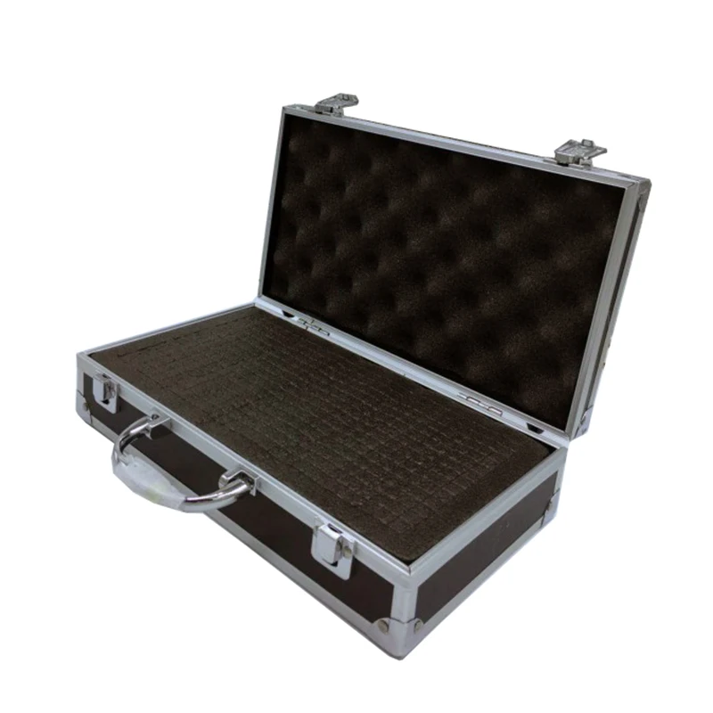Aluminum tool case Portable Instrument box Storage tool box with Sponge Lining Handheld Impact resistant 30x17x8 cm