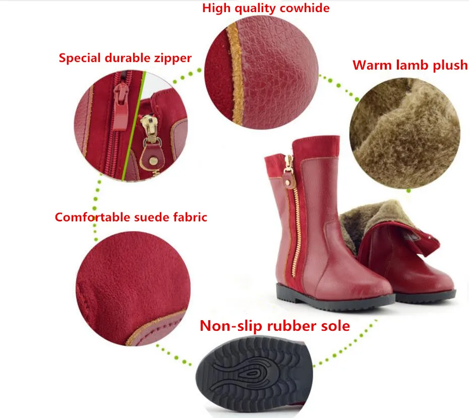 Girl knee high snow boots-14