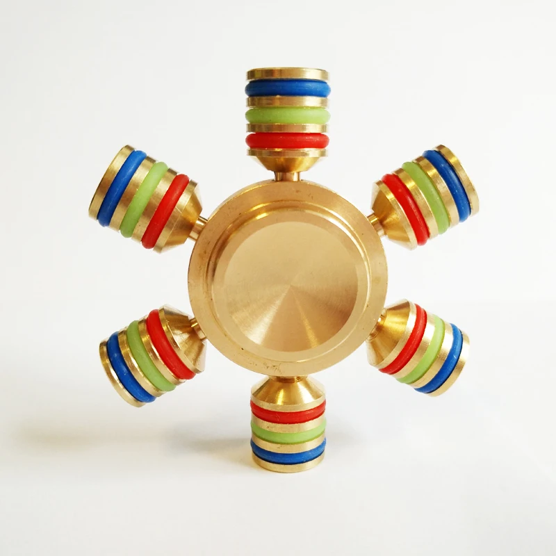 CIKOO 2017 New Hexagonal Hand Spinner 100 Brass Fidget toy Metal