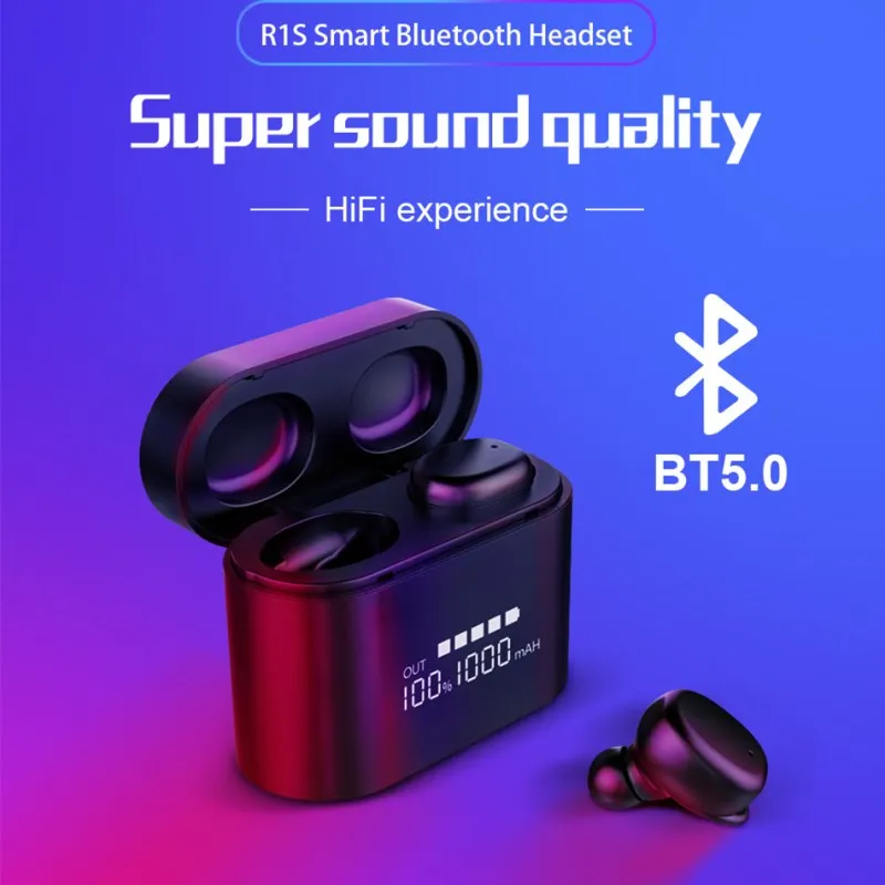 

Earphones noise cancellation smart Wireless Bluetooth 5.0 Headsets touch operation earphones For xiaomi iphone PK i10 tws i12tws