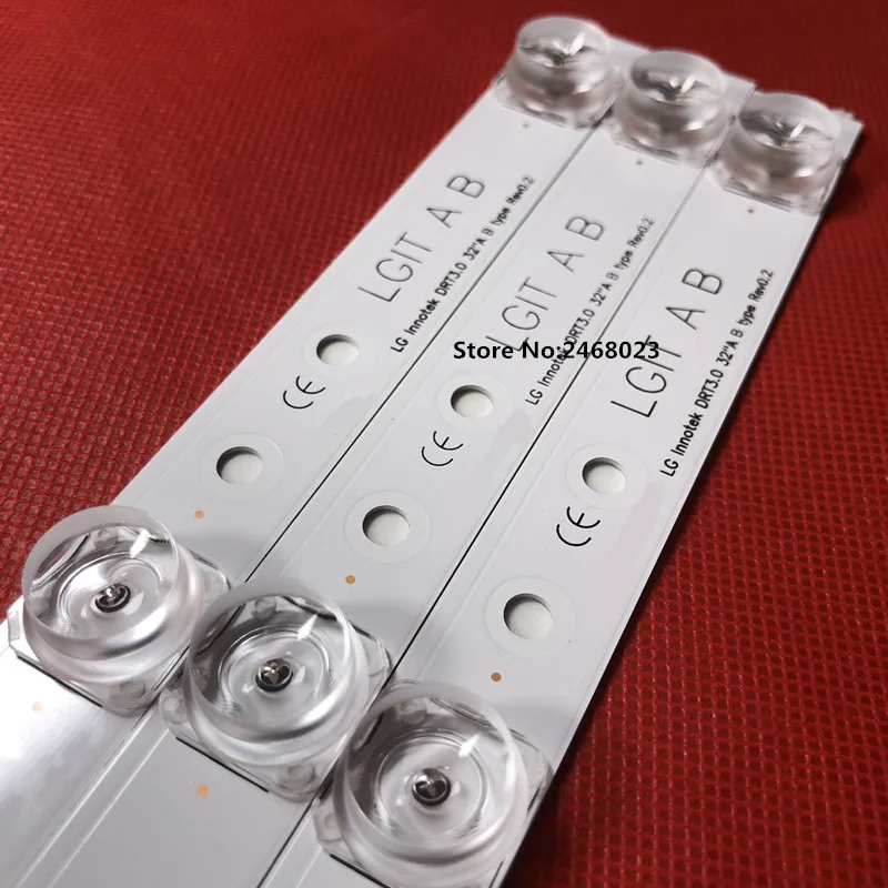 1lot=9pcs LED Strip for LG 32'' 59cm 32LB550U LV320DUE 32LF5800 32LB5610 32LB550B 32LB580 32LB5600-UZ Innotek DRT 3.0 TV