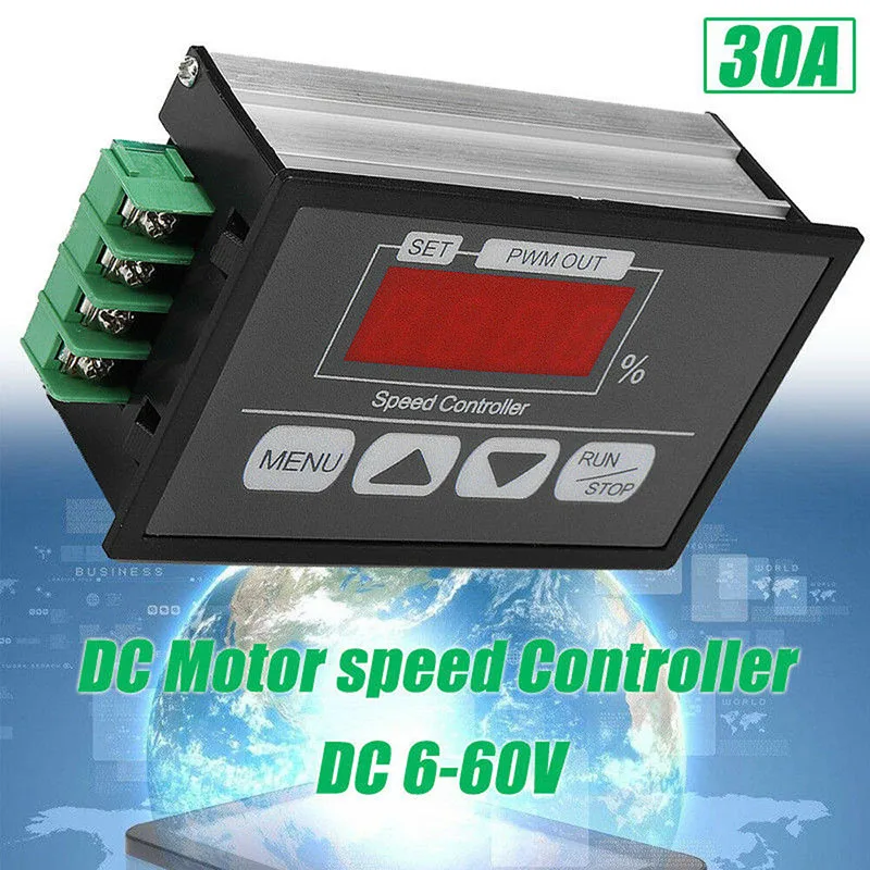 

High 6V-60V 30A LED PWM Speed Controller Switch Motor Speed Controller LG66