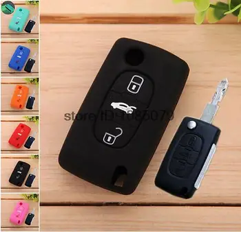 

3 Button Silicone Key Remote Cover Case Holder Fit For Citroen c2 c3 c4 c5 c6 c8 Xsara Picasso Fob Shiell Protector