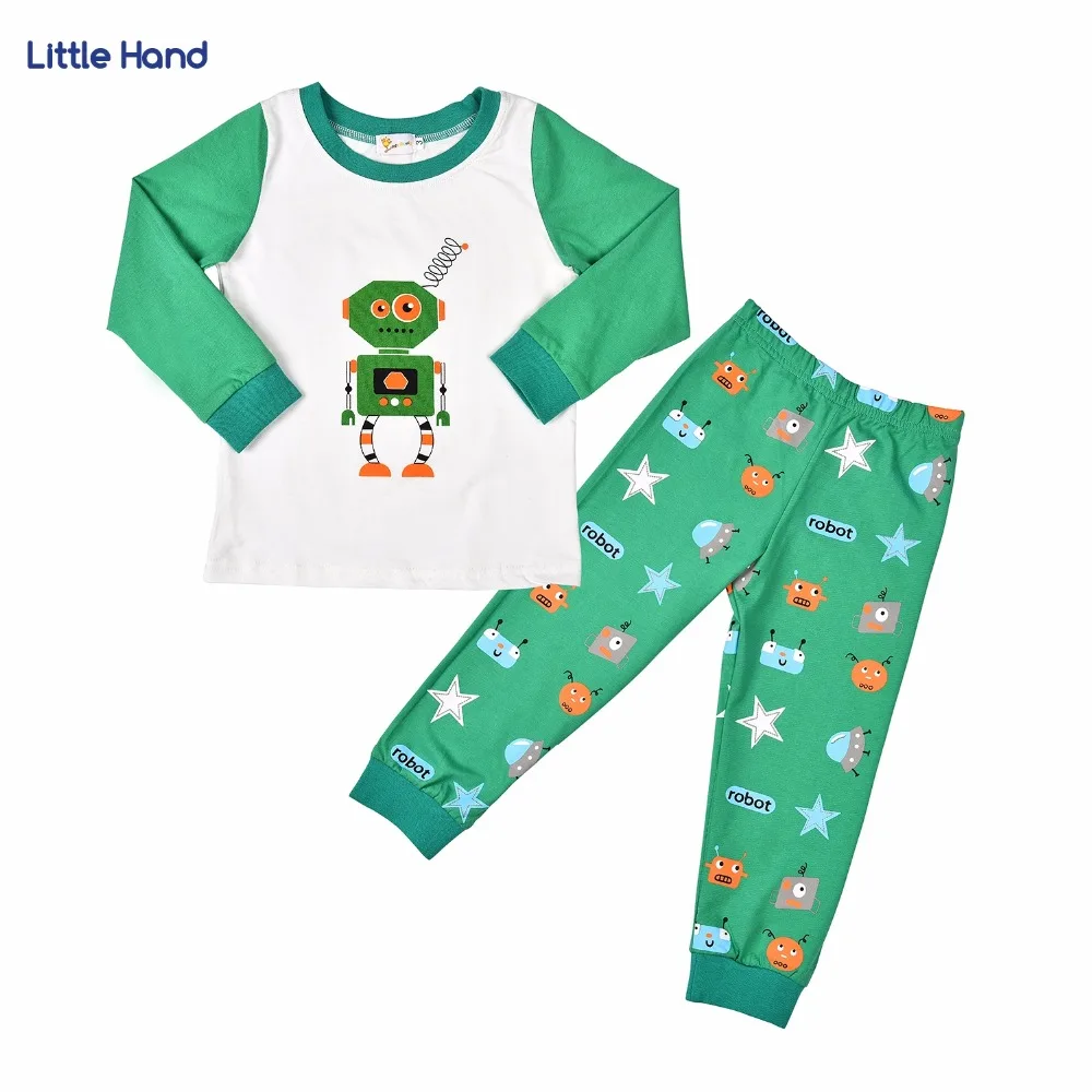 Baby Sleepwear Pajama Set Long Sleeve White/Green T shirt + Pants