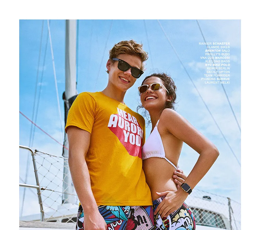 Homens praia shorts surfaster impressão rápida solta