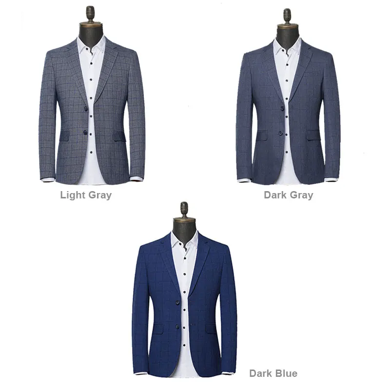 2019 Весна для мужчин s Повседневный Блейзер куртка 3XL синий Slim Fit пиджак в деловом