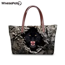 WHOSEPET Frauen Handtaschen Puma 3D Druck Tote Handtasche Hohe Qualität Nylon Taschen Wasserdichte Weibliche Tiger Tragetaschen Top Hot