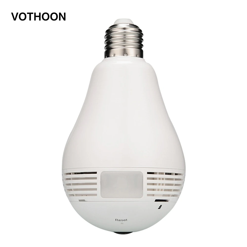 VOTHOON Bulb Light Wireless IP Camera Wi-fi FishEye 960P 360 degree Mini VR 2.0MP Home Security WiFi Panoramic | Безопасность и