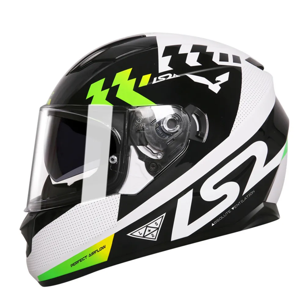LS2 FF328 поток мотоцикл полный шлем для скутера езда Cascos шлем мотошлем Двойной Козырьки