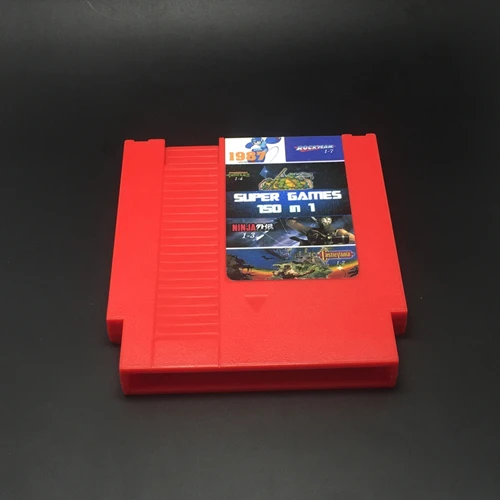 

72pins 150 in 1 Game Cartridge with game Rockman 1 2 3 4 5 6 NINJA TURTLES Contra Kirby's Adventure (Battery Save) Red or Grey