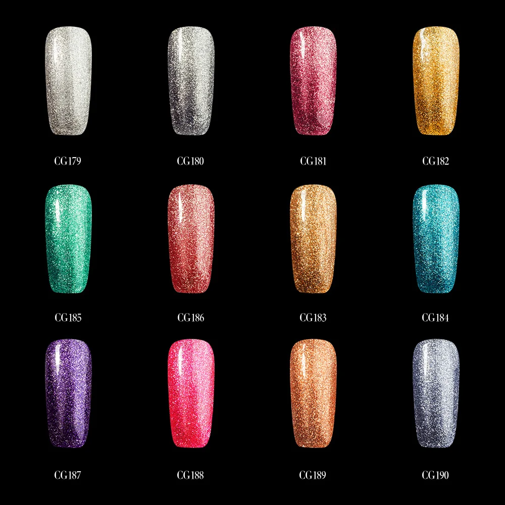 Azure Beauty Platinum Nail Polish Super Shine Glitter Diamond Platinum Golden Manicure Soak Off UV Gel Polish Lacquer Varnishes