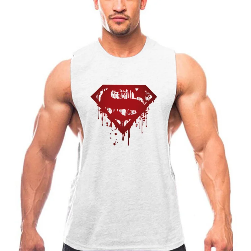 Muscleguys Fitness men Superman bodybuilding tank top gyms