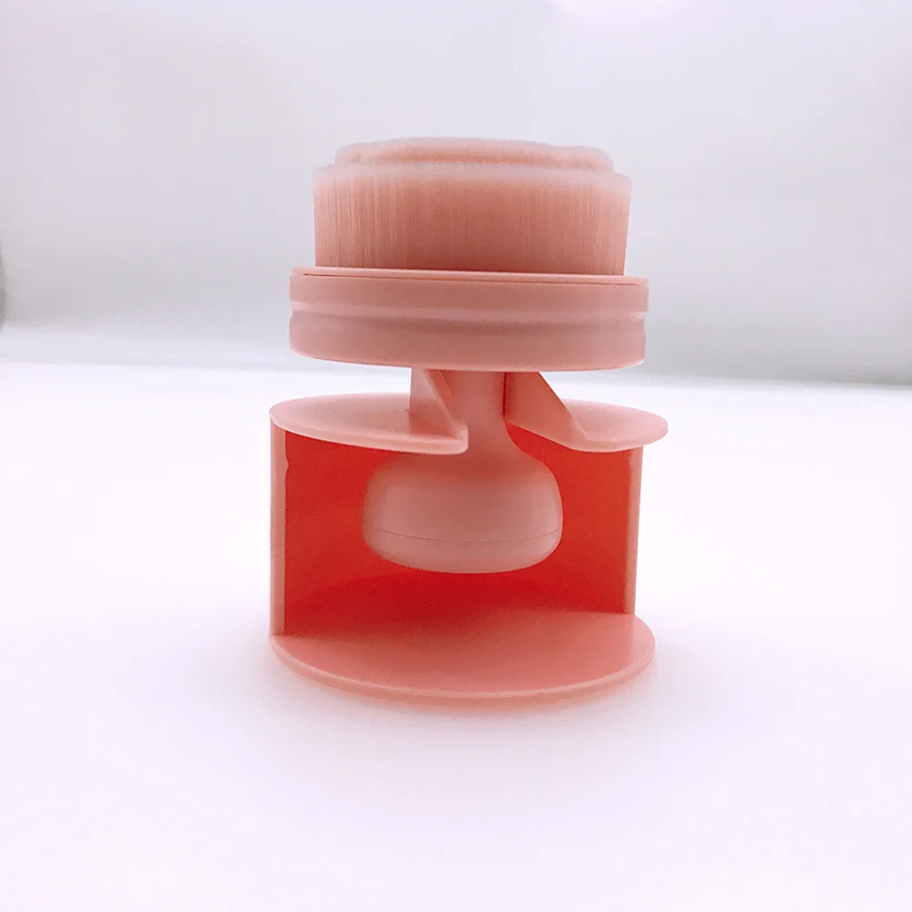 Розовая щетка для очистки с держателем для сглаживания и светящейся кожи H7JP