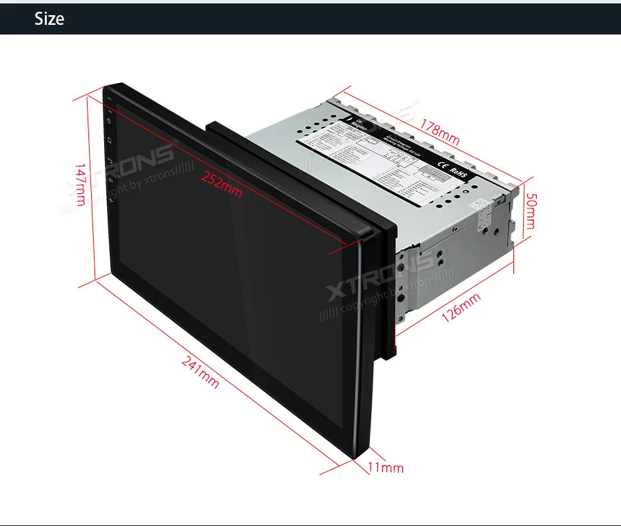 Top 10.1" Android 8.1 Oreo OS Single Din Car Multimedia One Din Car Navigation GPS 1 Din Car Radio with Multi-Window View Support 24