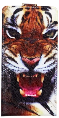 Модный кожаный чехол-книжка с мультяшным рисунком для lenovo a6010 Plus и a6000 a 6000 6010 тисненый флип-чехол для телефона - Цвет: tiger
