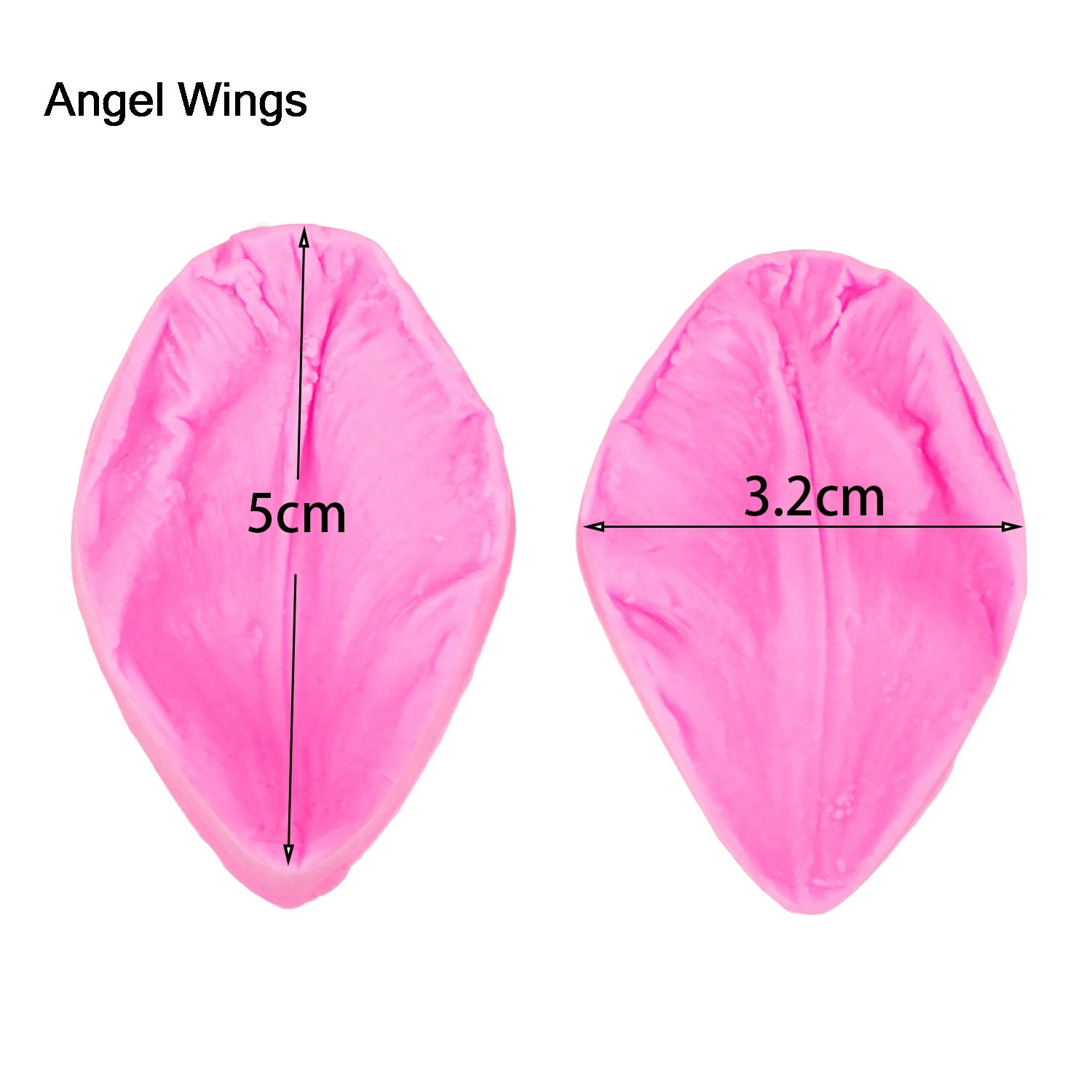 Angel Wings Food grade 3D силиконовая форма для помадки торта лепестки лилии тиснение