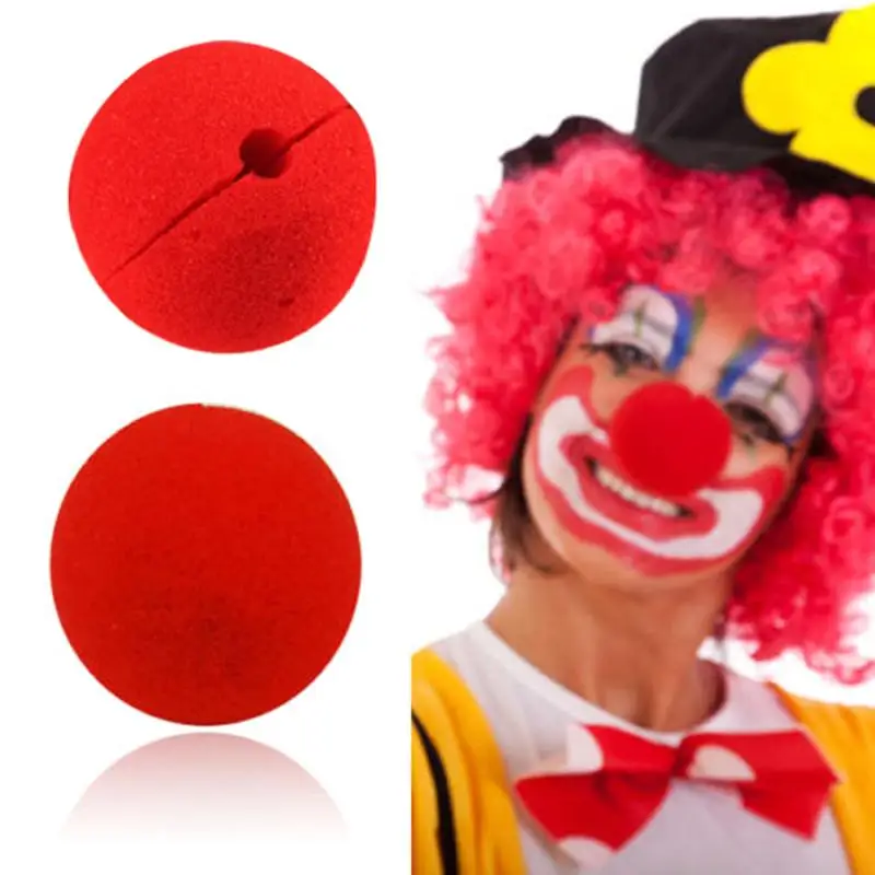 

10pcs Party Sponge Ball Red Clown Magic Nose Halloween Masquerade Costume Ball Party Masks Decor Asquerade Special Occasion