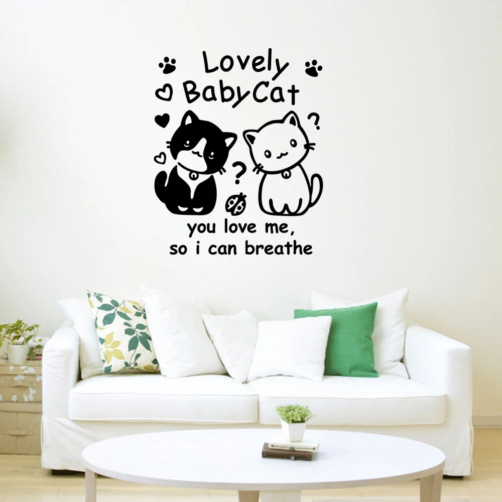 Buy Wall Stickers Cats Vinyl mural Pet Walls Decal