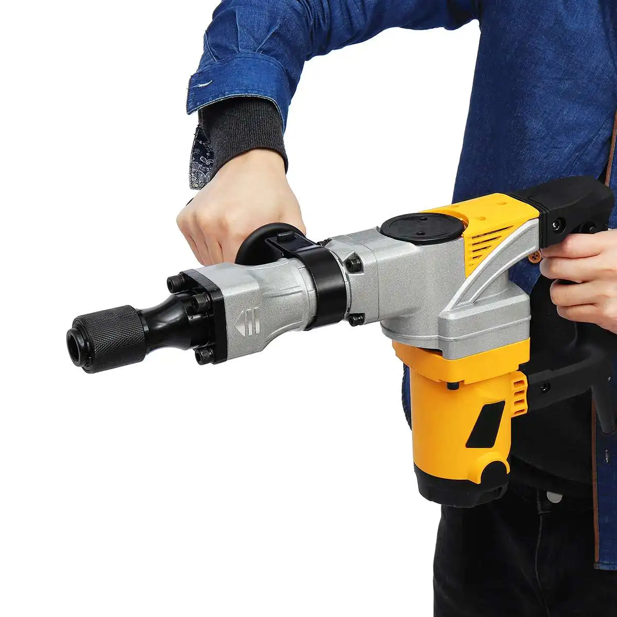 Impact Demolition Hammer 2300W Professional Electric Hammer Concrete Drill Breaker Industrial Power Tools Kit Slotting Machine