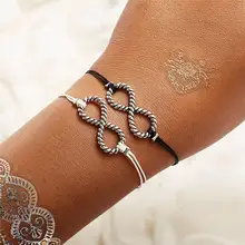 IF ME модный браслет дружбы набор для женщин минимализм узел Бесконечность компас Крылья Ангела Femme Pulseras повязки Ювелирные изделия Подарки