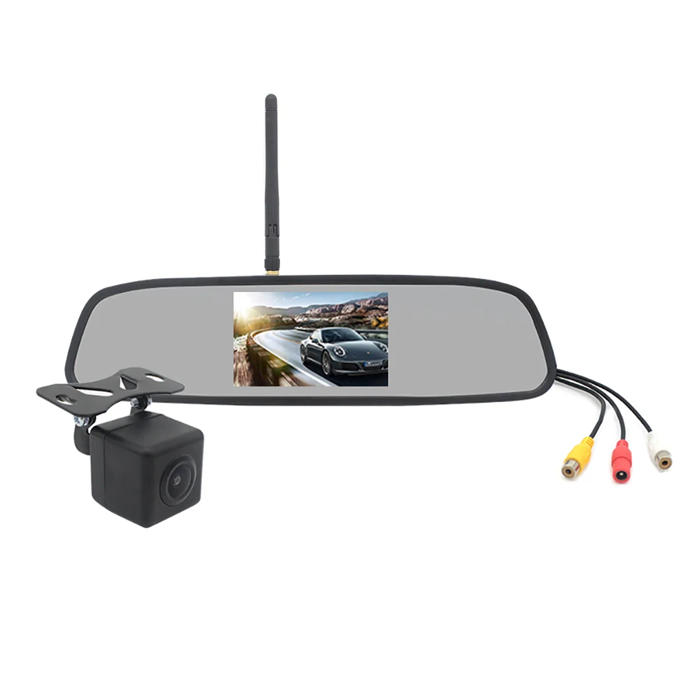 ANLUD Car Rearview Mirror Monitor Auto Parking System Night Vision Backup Car Rear View wireless Camera Alarm Systems (1)