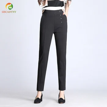 

Women Autumn Solid High Waist Formal OL Elegant Harem Pants For Ladies In Workplace Business Suits Trousers Work Wear S-3XL