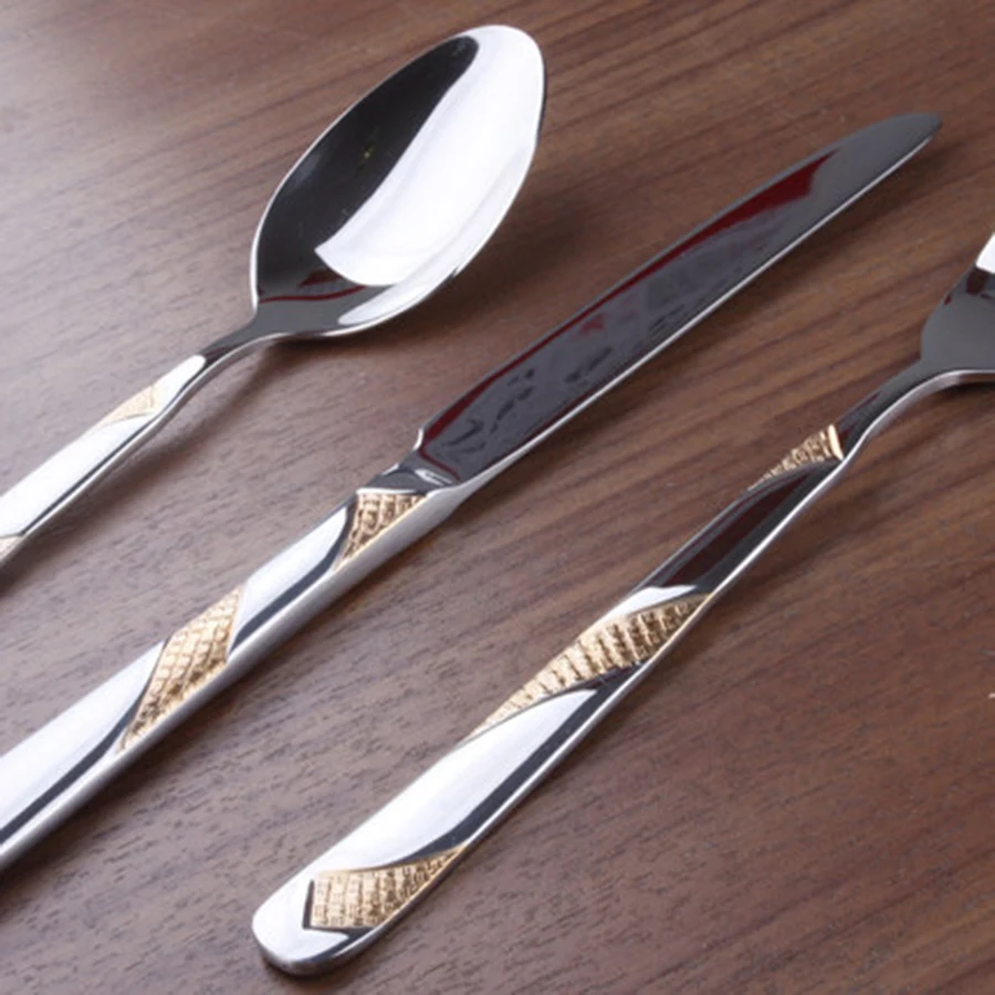 

Picnic Travel Cutlery Set Cutlery Fork Set Comping Steel Knife Fork Table Flatware Cuchillos De Mesa Party Tableware 50N0017