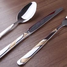 Piknik seyahat çatal bıçak takımı Seti Çatal Bıçak Takımı Çatal Seti Kamp Çelik Bıçak Çatal Masa Sofra Takımı Cuchillos De Mesa Parti Sofra 50N0017(China)