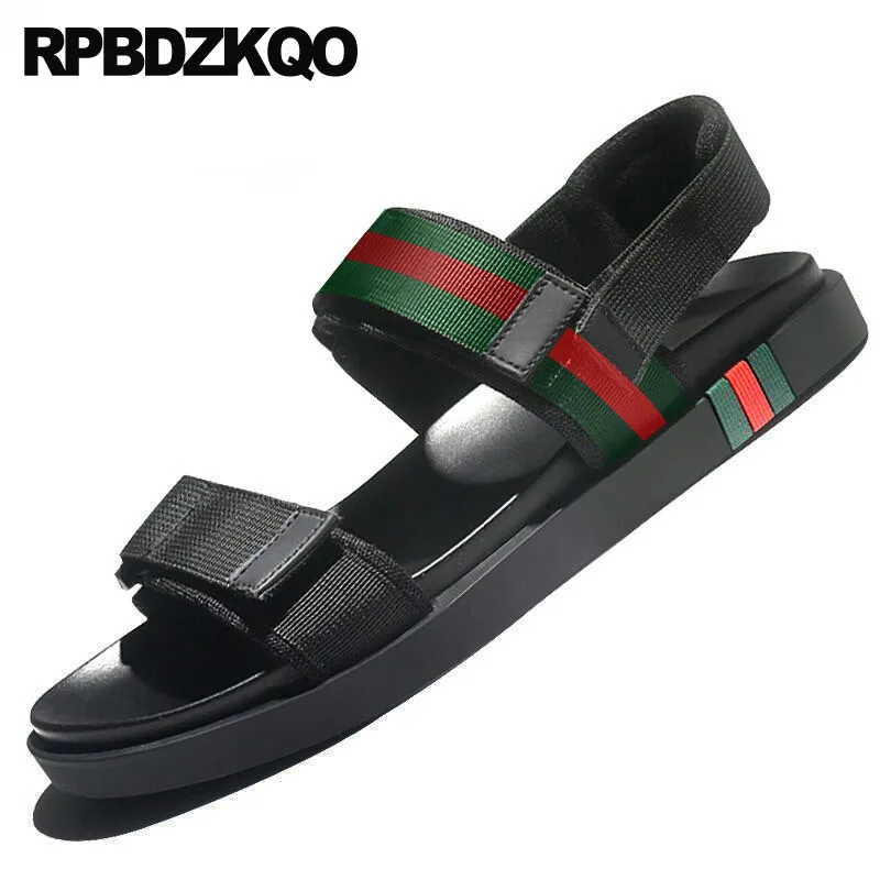 

size 45 sport summer slides striped large high quality sneakers open toe slippers plus mens mesh shoes native sandals strap