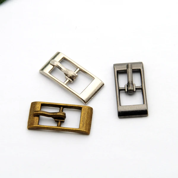 100pcs/lot metal small 8mm shoe buckle pin alloy bag buckle silver
