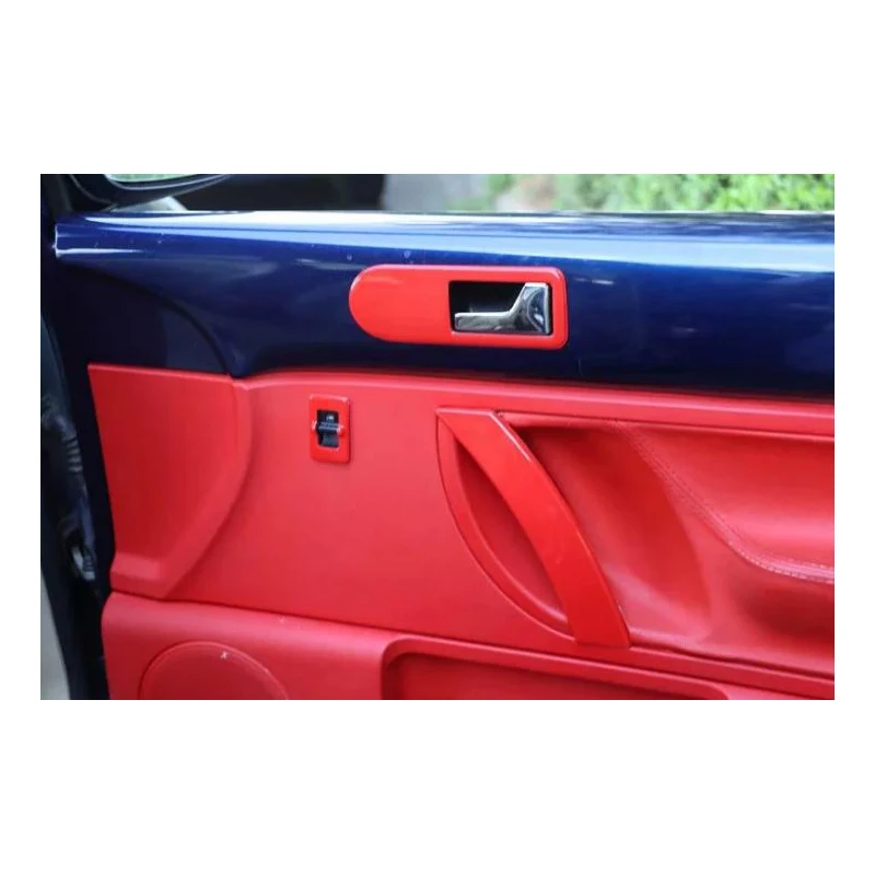 Fit For Volkswagen Beetle 2003-2010 2PCS Red ABS Car Door Interior Handle Bowl Protector Cover Trim Moldings Car Styling