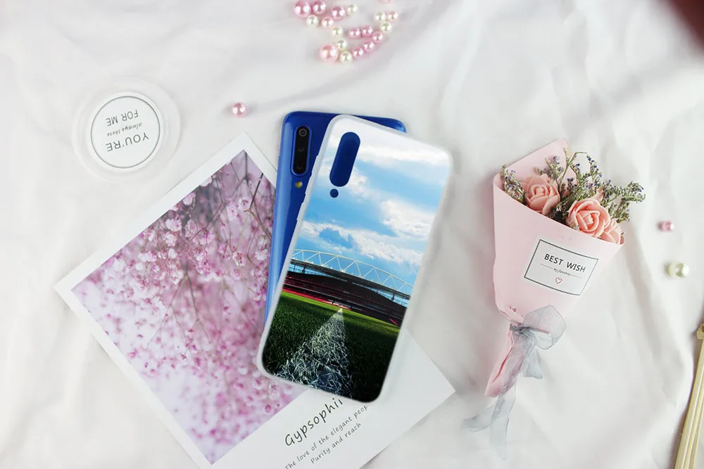 Огонь Футбол мяч мягкий чехол для телефона с изображением цветов Xiaomi 9 8 A2 A3 lite Mi 9t
