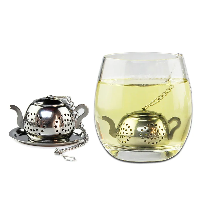 Fancy Teapot Shape Stainless Steel Tea Infuser High Quality Durable Tea Ball Strainer Filter with Key Chain Kitchen Accessories (5)