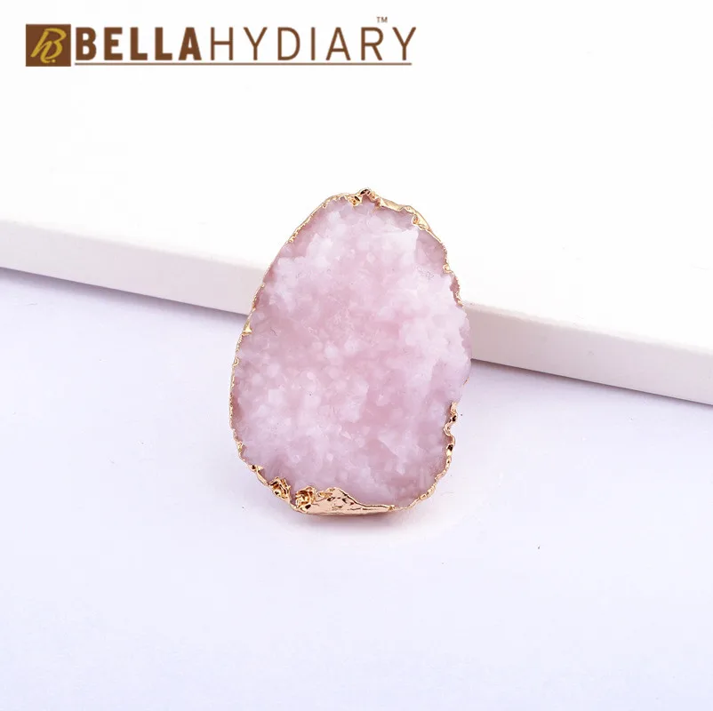 Druzy rings resin  rings Boho Bijoux Resin European Open Adjustable Ring Women Gifts Big Wedding Rings For Women Accessories Jewelry Jewellery Joyas (4)