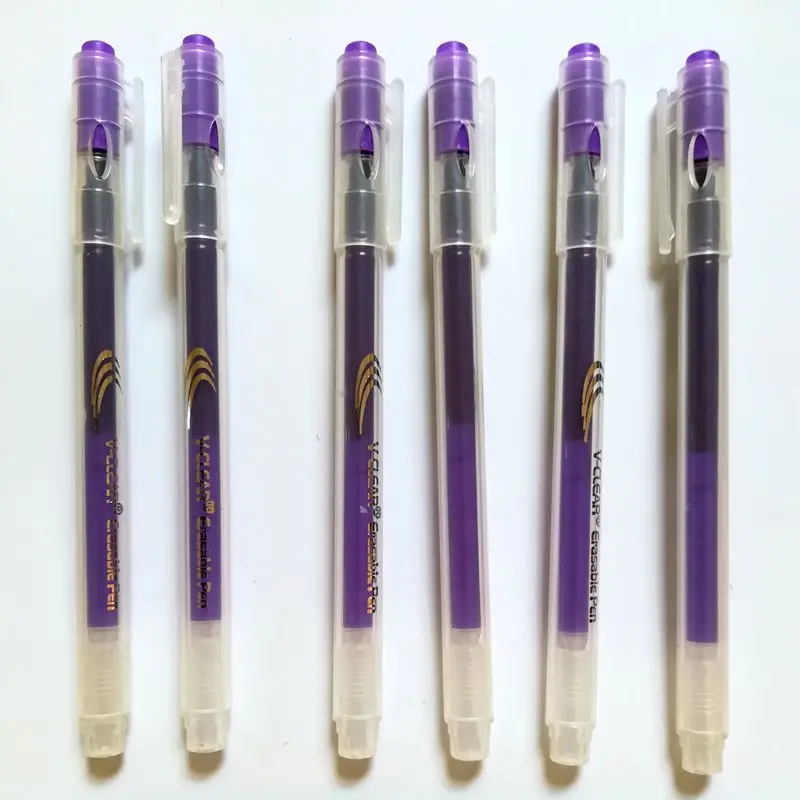 VCLEAR, фиолетовые чернила, можно стереть, гелевая ручка, подарочная ручка, 0,7 мм, ручка, наконечник, стержень со стираемыми чернилами, ручка, студент, школа, офис, канцелярские принадлежности