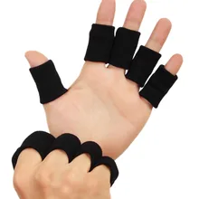 Best Price 1pcs Basketball Volleyball Sports Finger Armfuls Knitted Finger Joints Slip Elastic Fingerstall Caps Protective Pad Black Hot!