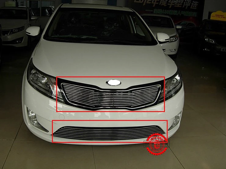 Передняя решетка из нержавеющей стали высокого качества для Kia Rio/K2|Амортизаторы|