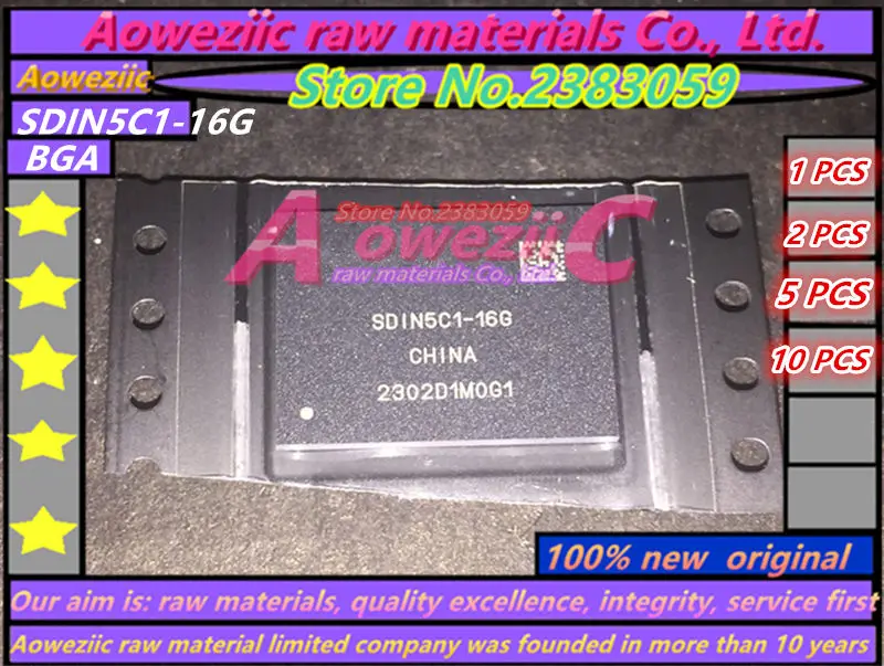 Aoweziic новинка 100% оригинальный телефон чип памяти BGA SDIN5C1 16 ГБ | Электроника