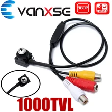 Vanxse видеонаблюдения 1/3 Sony CCD 1000TVL 3.6 мм широкий угол HD Mini безопасности Камеры Скрытого видеонаблюдения с Аудио Микрофон