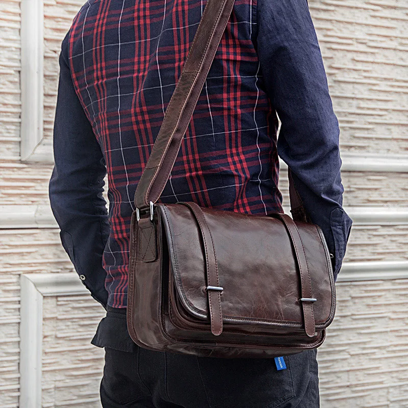 

New Arrival Excellent Vintage Genuine Leather Shoulder Bag Woman's Messenger Crossbody Bag 3118C